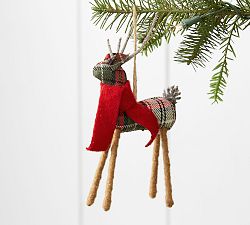 Plaid Reindeer Ornament