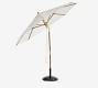 Premium 9' Round Outdoor Patio Umbrella &ndash; Teak Tilt Frame​