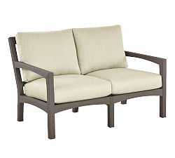 Tropez Faux Teak 54" Loveseat, Shadow