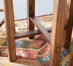 Abbott Concrete &amp; Acacia Outdoor Bar Height Table (34")