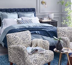 Chevron Crewel Embroidered Lumbar Pillow Cover