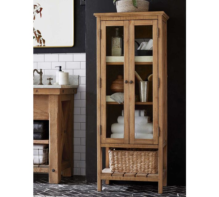 Rustic Reclaimed Wood Storage Cabinet | Pottery Barn