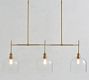 Textured Glass Linear Chandelier (43")