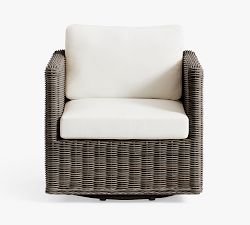 Huntington Slim Square Arm Swivel Outdoor Lounge Chair