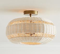Adrienne Woven Flush Mount (19")
