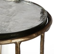 Chez Round Metal Accent Table (12")