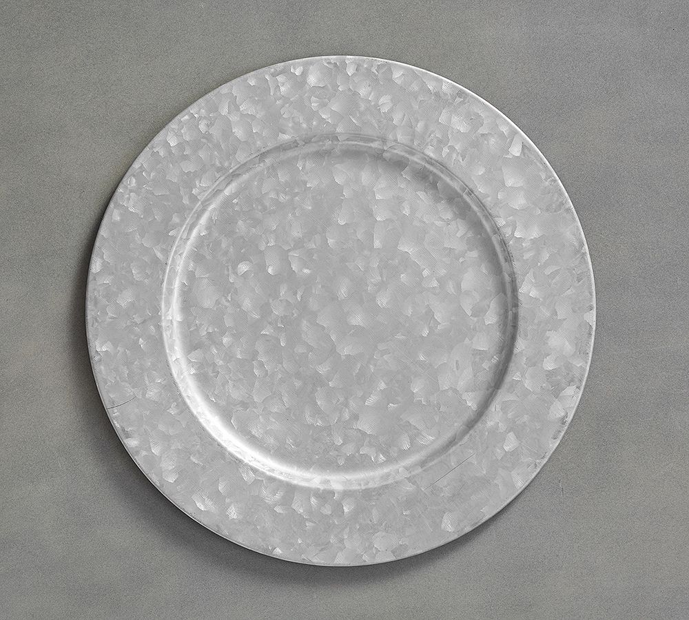 Galvanized Metal Charger Plate by Pottery Barn