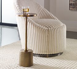 Leo Round Metal Accent Table (10")