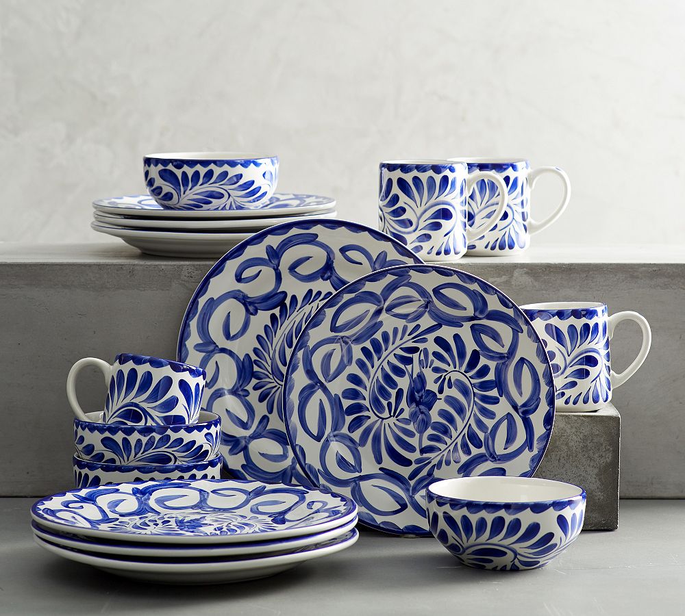 Puebla Porcelain Dinnerware Set by Pottery Barn