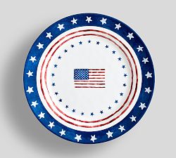 Cabana Americana Bunting Outdoor Melamine Salad Plates - Set of 4
