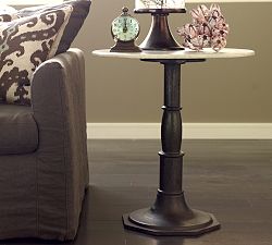 Christie Round Marble End Table (24")