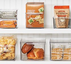 Clear Plastic Storage Open Bin Sets