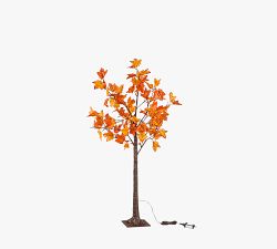 Lit Faux Maple Tree