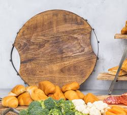 Modern Rustic Round Serving Tray