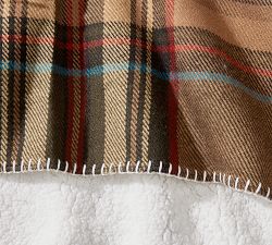 Plaid Sherpa Throw