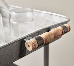 Rainier Galvanized Storage Cart