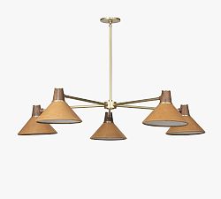 Holt Round Leather Chandelier (49")