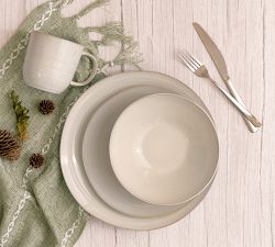 Neree Reactive Glaze 16-Piece Dinnerware Set With Double Bowls