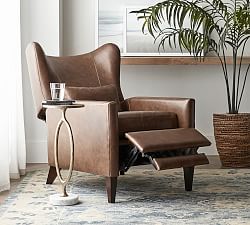 Champlain Square Arm Leather Recliner