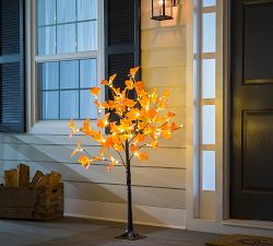 Lit Faux Maple Tree