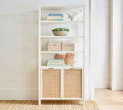Westly Cane Open Bookcase with Doors (36")