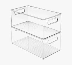 Clear Plastic Storage Open Bin Sets