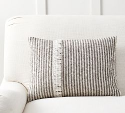 Cozy Ticking Striped Lumbar Pillow Cover