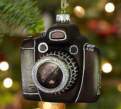 Vintage Camera Glass Ornament