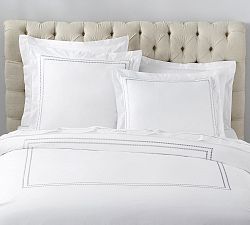 Open Box: Pearl Organic Percale Duvet, Full/Queen - Gray Mist