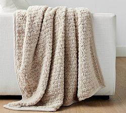 Diamond Ridge Faux Fur Throw