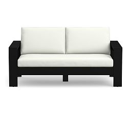 Malibu Grand Loveseat Cushion,  Premium Performance Slub Weave; Natural (White)