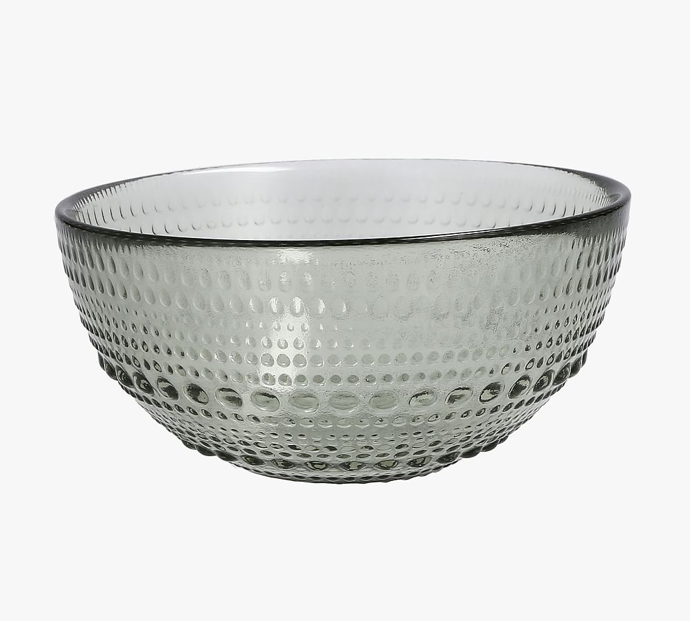 Jupiter Beaded Glass Cereal Bowls - Set of 6 - Set of 6 - Smoke