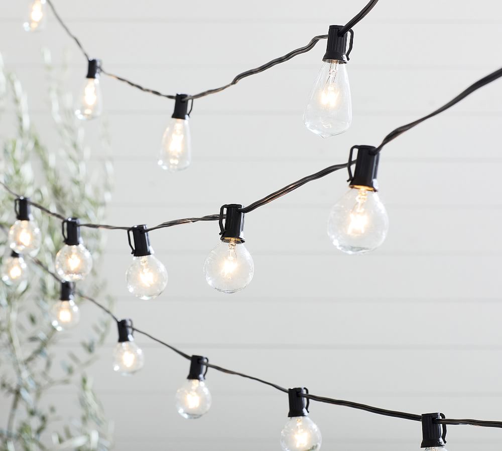 Globe Outdoor String Lights - 50' - Black