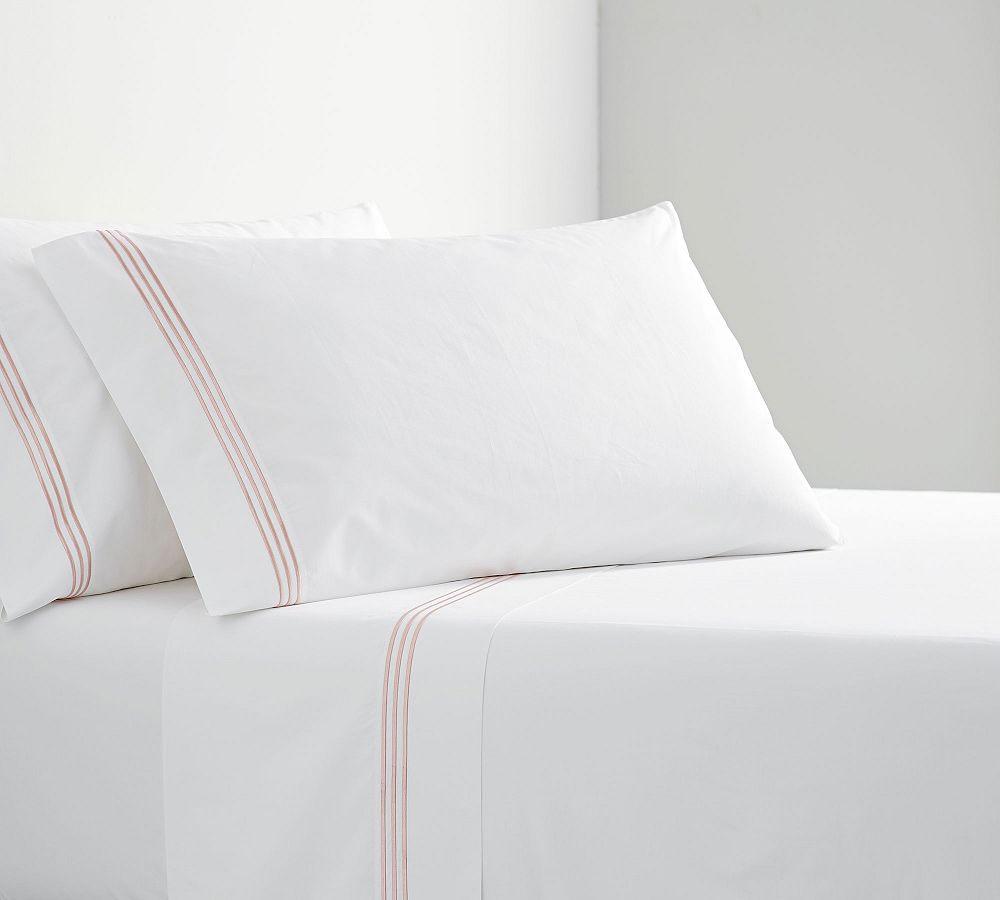 Grand Organic Percale Sheet Set - Soft Rose, King