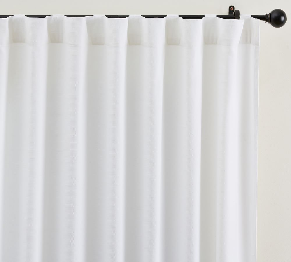 Broadway Curtain - Set of 2 - White, 50" W x 108" L, Blackout Lining