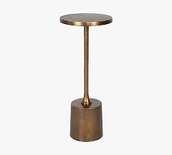 Leo Round Metal Accent Table - Thumbnail 2