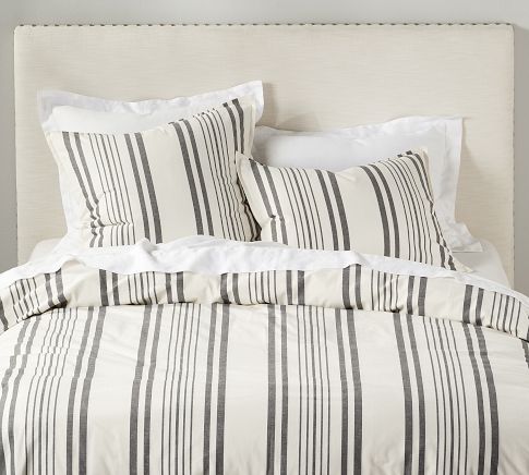 The Emily & Meritt Band Stripe Cotton Duvet, King/Cal. King