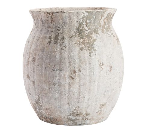 Large Weathered Terracotta Vase - 15"H