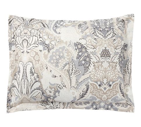 Celeste Damask Percale Sham