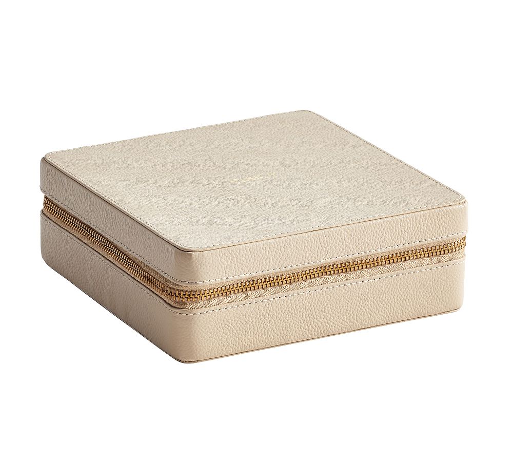 Quinn Small Jewelry Travel Case - Foil Debossed - Foil Debossed, Small - Fawn