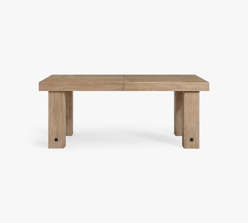 Benchwright Straight Leg Extending Dining Table, Seadrift, 76-96