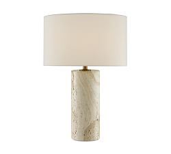 Open Box: Dolan Marble Table Lamp, 26"-Tan/Antique Brass