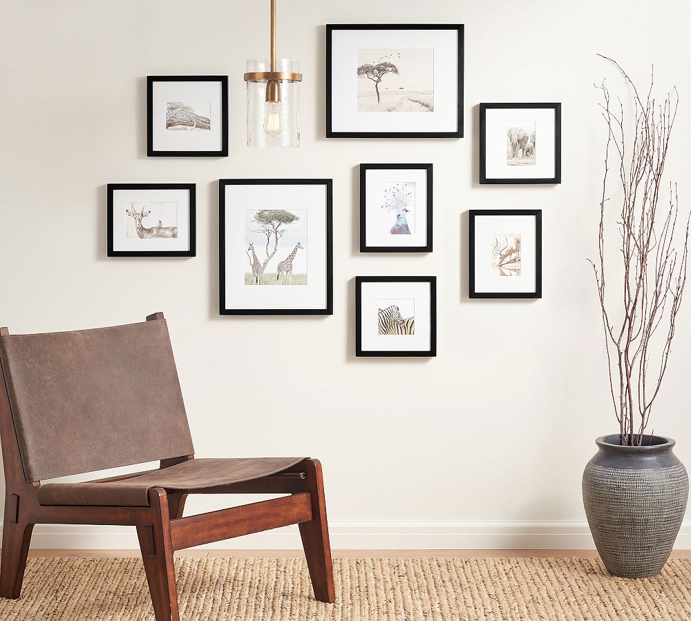 8-Piece Wood Gallery Frame Set - Set of 8 - Black