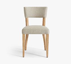 Open Box: Payson Upholstered Dining Side Chair, Individual - Performance Heathered Tweed Ivory, Seadrift Leg