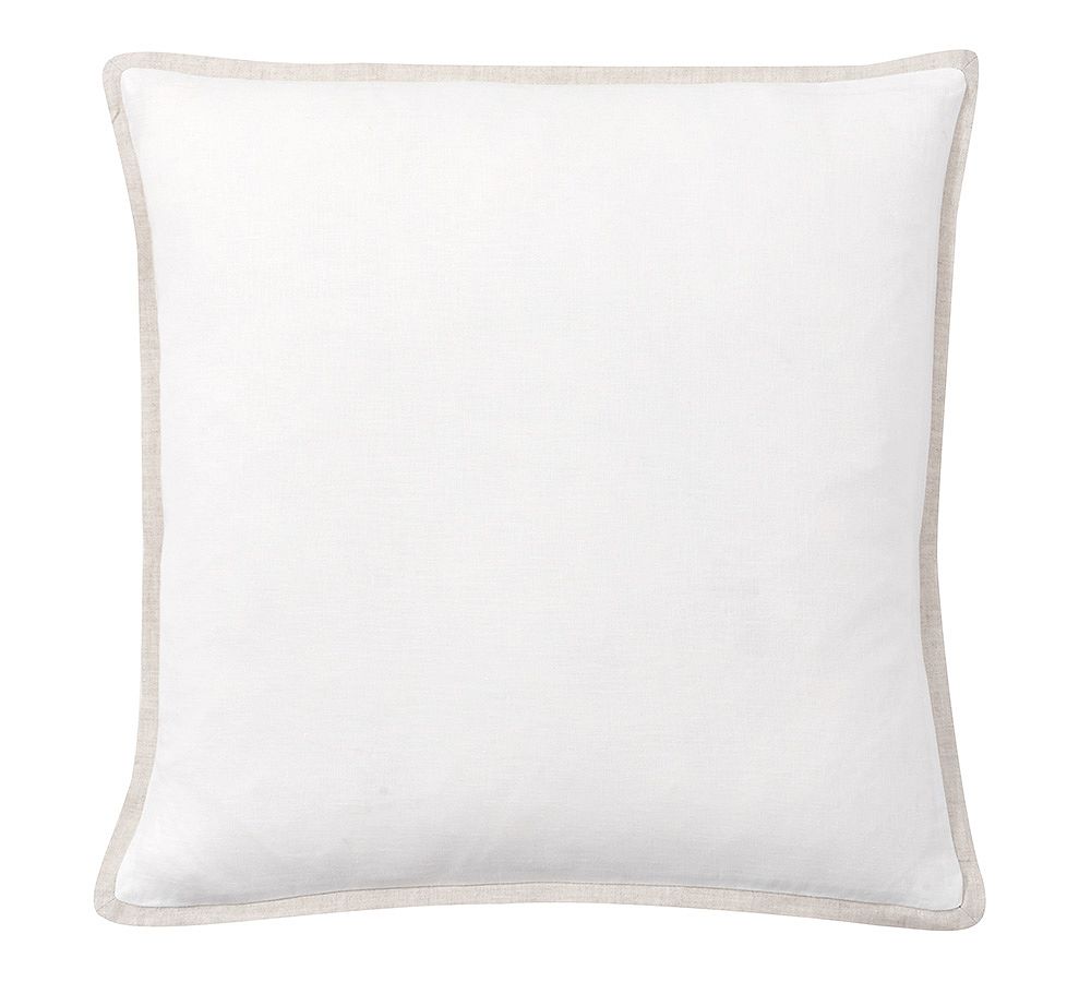 Pottery Barn Belgian Flax Linen Contrast Flange Shams