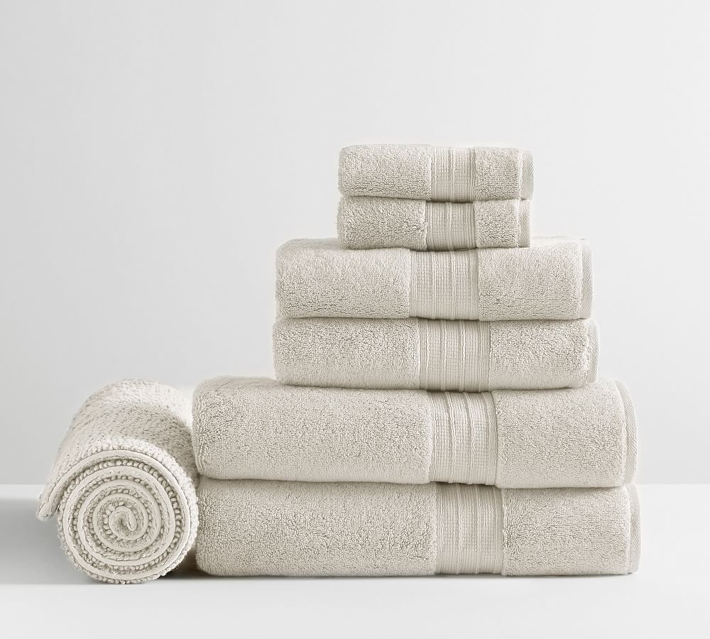 Hydrocotton Towel Bundles (Heathered Oatmeal -- Set of 6 + Mat)