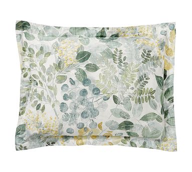 Botanical Garden Organic Percale Duvet Cover - Thumbnail 4