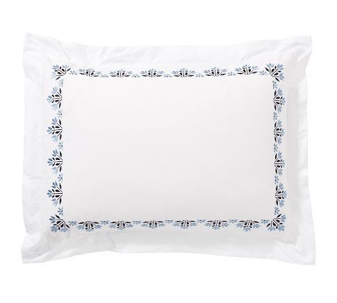 Blossom Embroidered Organic Percale Sham