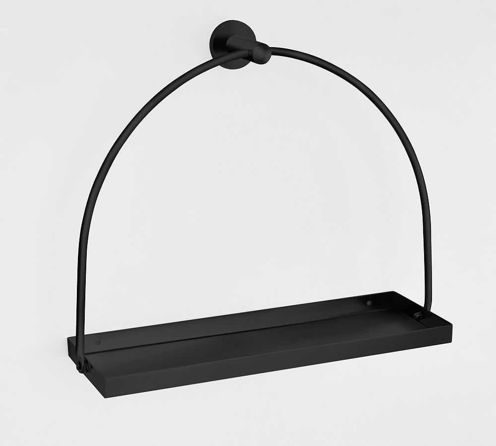 Linden Metal Shelf (13.5") - Matte Black