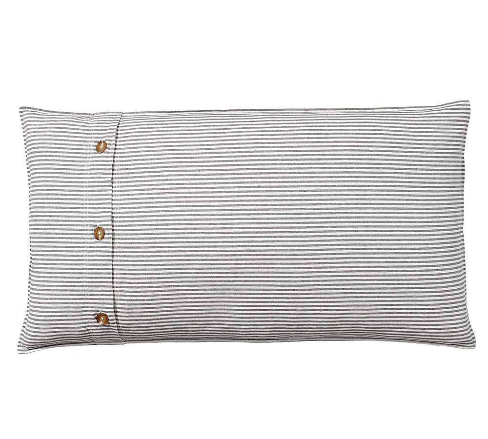 Wheaton Striped Cotton Linen Sham GRAY